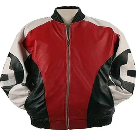 8 Ball Logo Red Black and White Bomber Jacket