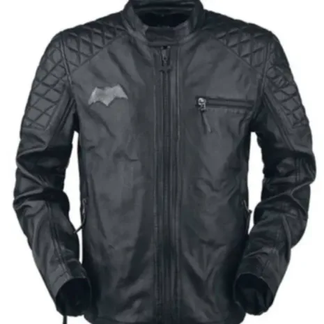 Batman Black Biker Leather Jacket