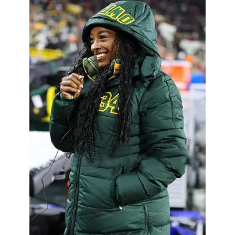 Green Bay Packers Simone Biles Puffer Coat