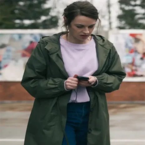 The Devil’s Hour S02 Lucy Chambers Green Polester Coat