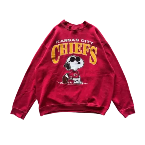 Vintage 90s Snoopy KC Chiefs Sweatshirt