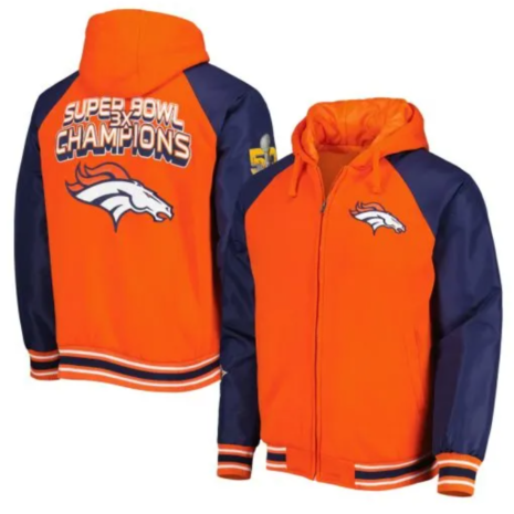 Denver Broncos 3X Super Bowl Defender Hoodie Jacket